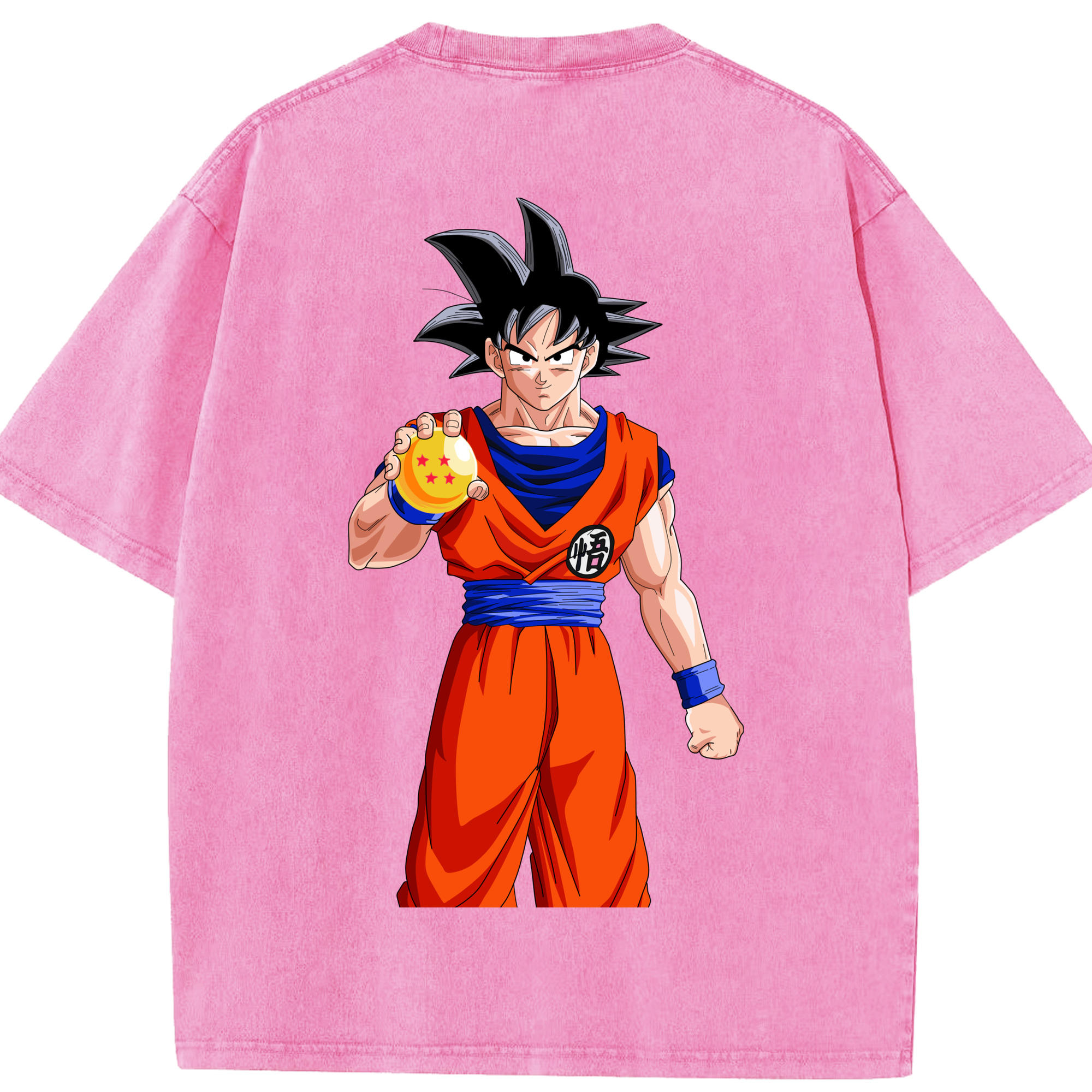 （画像用） ドラゴンボール 孫悟空（そん ごくう）Son Goku カカロット DRAGON BALL Kakarotto 綿100% ヴィンテージ風 半袖Tシャツ（背面プリント）